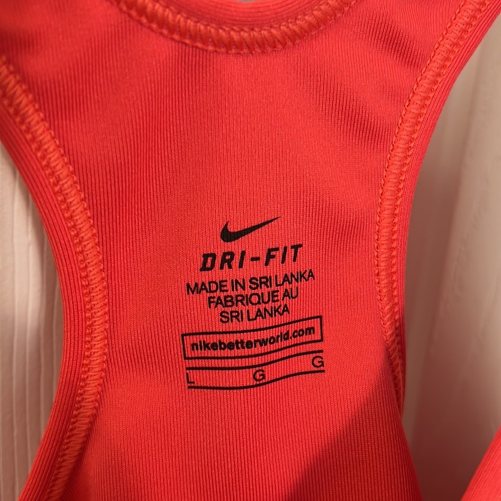 Coral Nike Dri-Fit Sports Bra - Picture 4 of 5